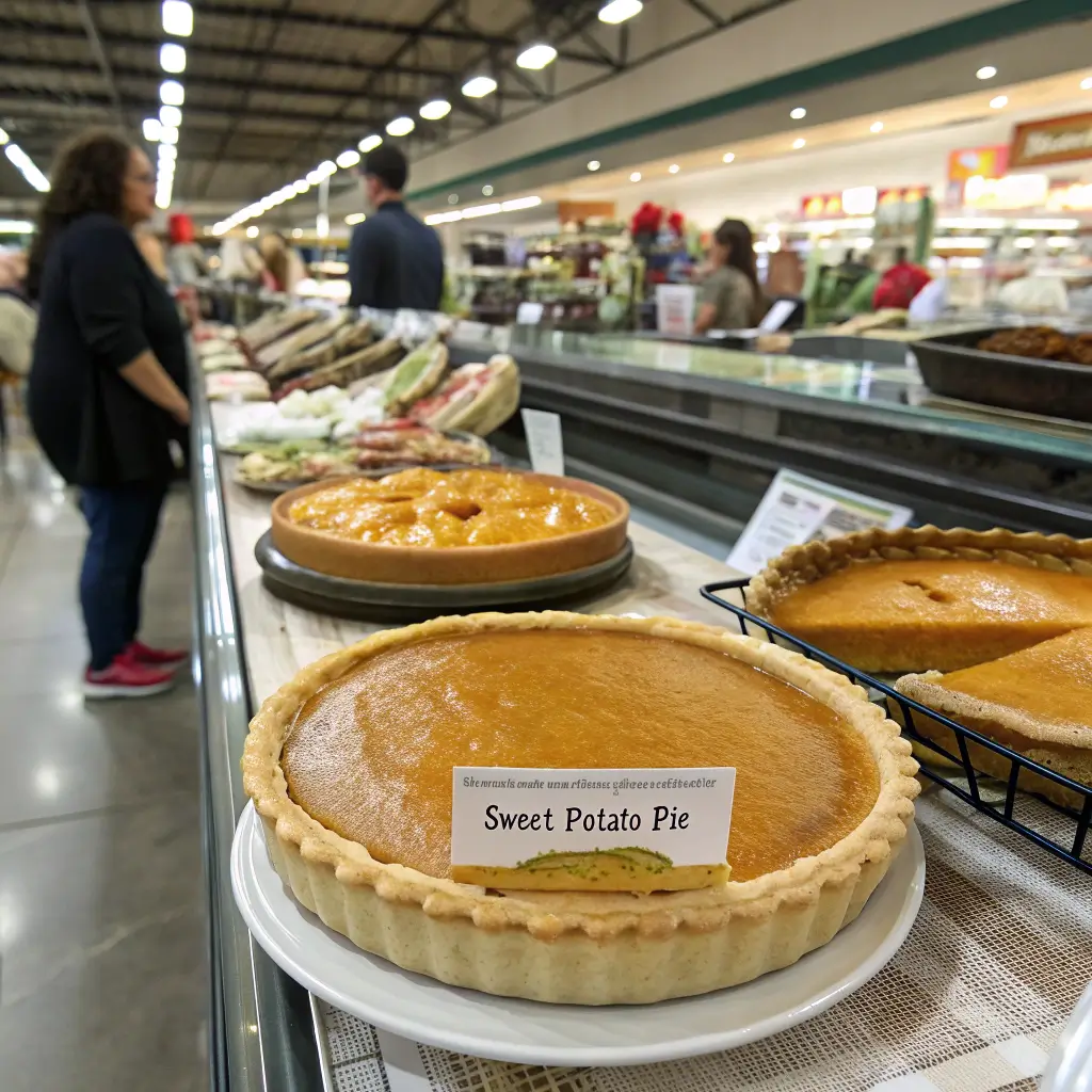 sweet potato pie at grocery store