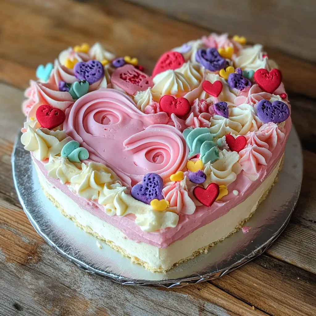 Heart-shaped cake decorated with colorful frosting and candies – Can a Dairy Queen make a heart-shaped cake?