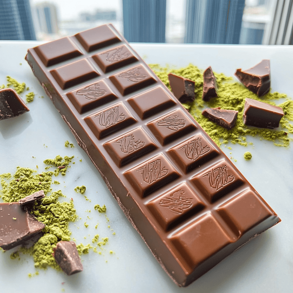 What is the green stuff in Dubai chocolate