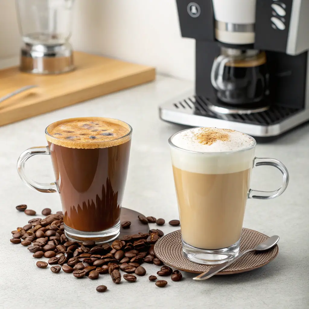 roasting latte coffee vs white coffee