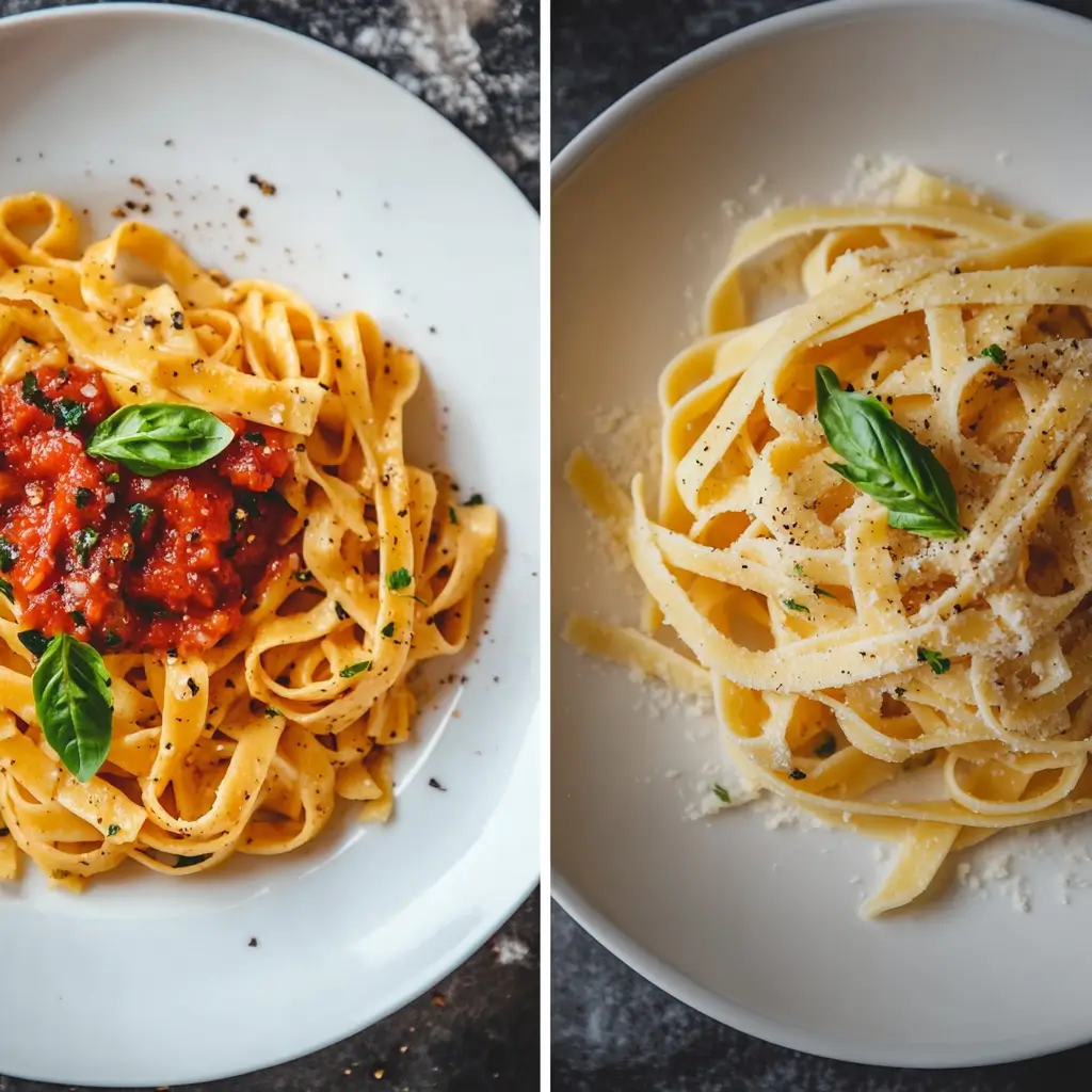 the difference between tagliatelle and taglierini pasta