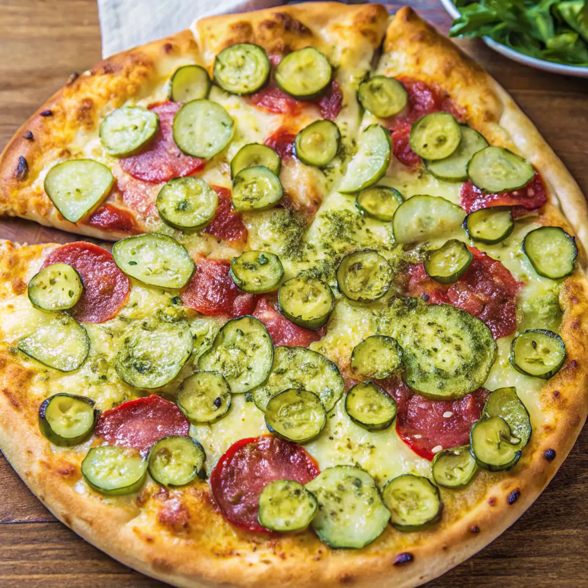 Who invented pickles on pizza?